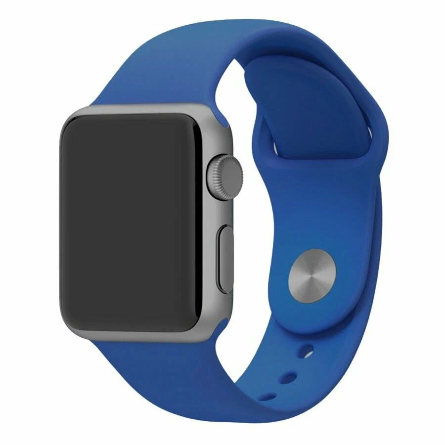 Силиконовый ремешок для Apple Watch 42 mm, цвет синий