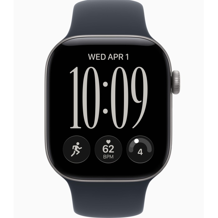 Apple Watch Series 12 GPS 42mm Space Gray Aluminum Case with Navy Blue Sport Band S/M