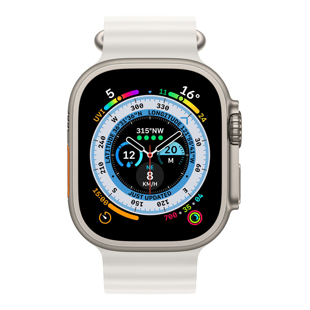 Apple Watch Ultra with White Ocean Band