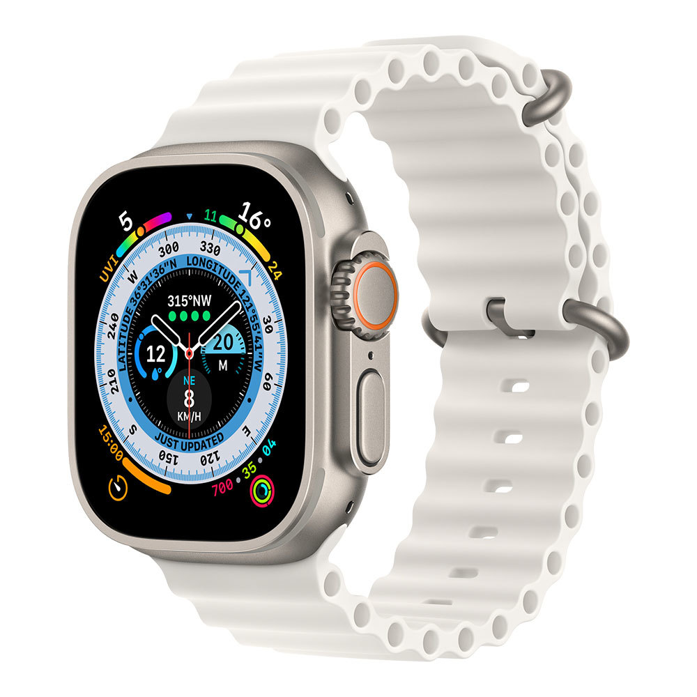 Apple Watch Ultra with White Ocean Band