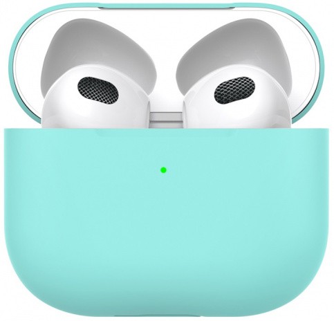 Силиконовый чехол класса Premium для AirPods 3 Deppa (мятный)