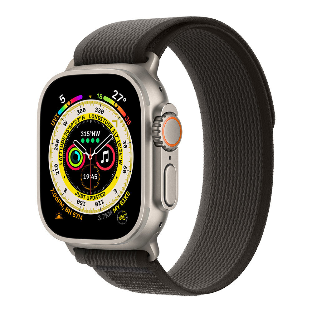 Apple Watch Ultra with Black/Gray Trail Loop S/M