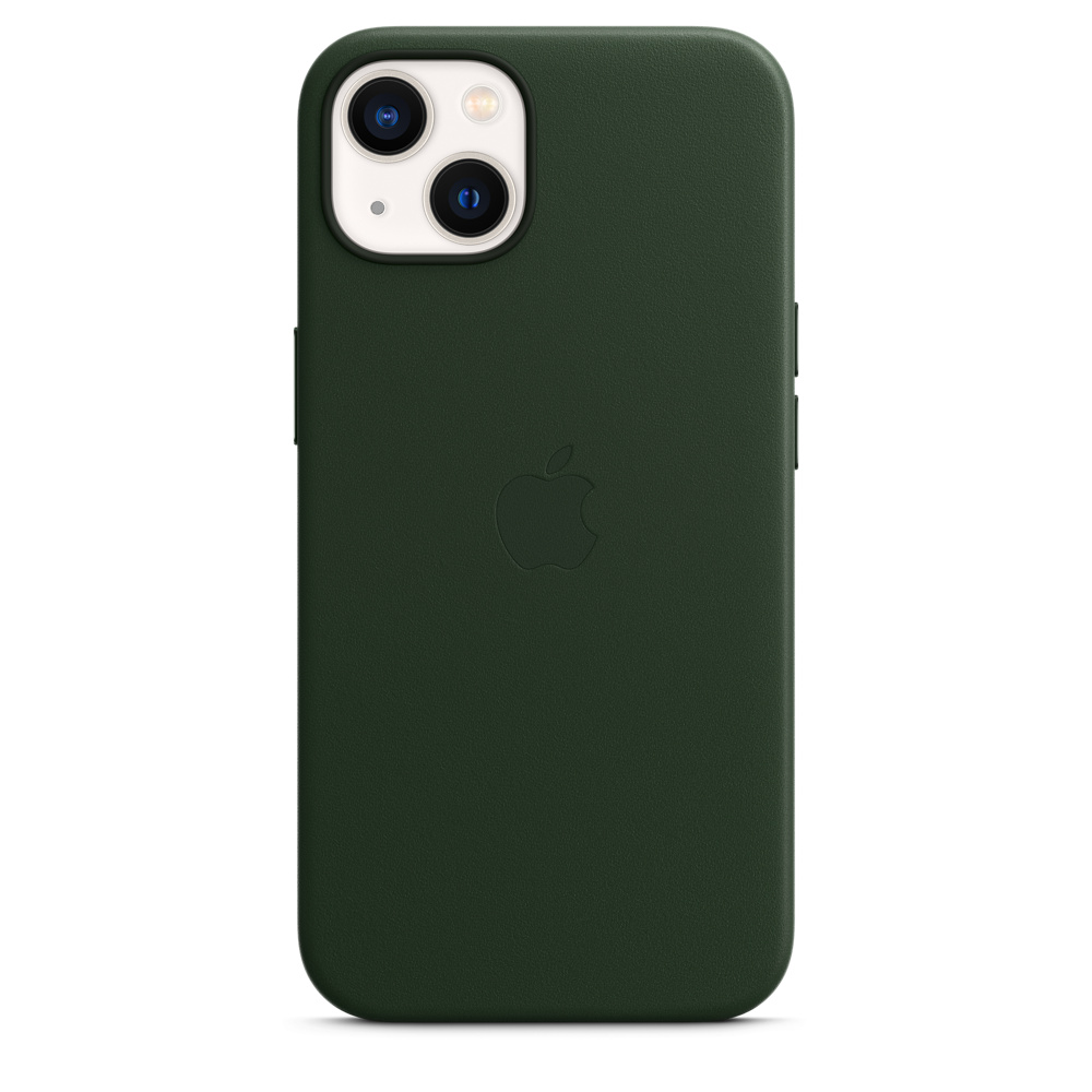 Кожаный чехол для iPhone 13, цвет «тёмная вишня»