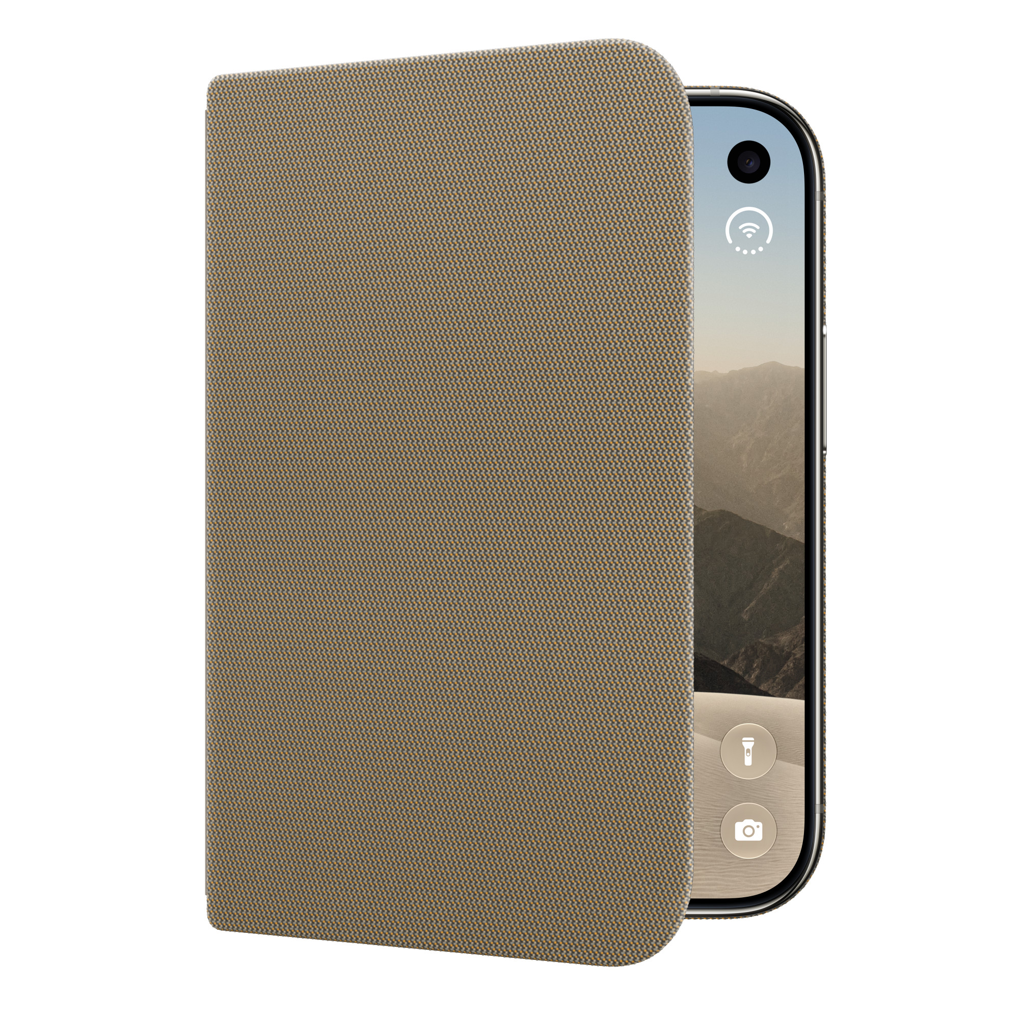 Чехол Folio with Kickstand iPhone Duo Серо-коричневый