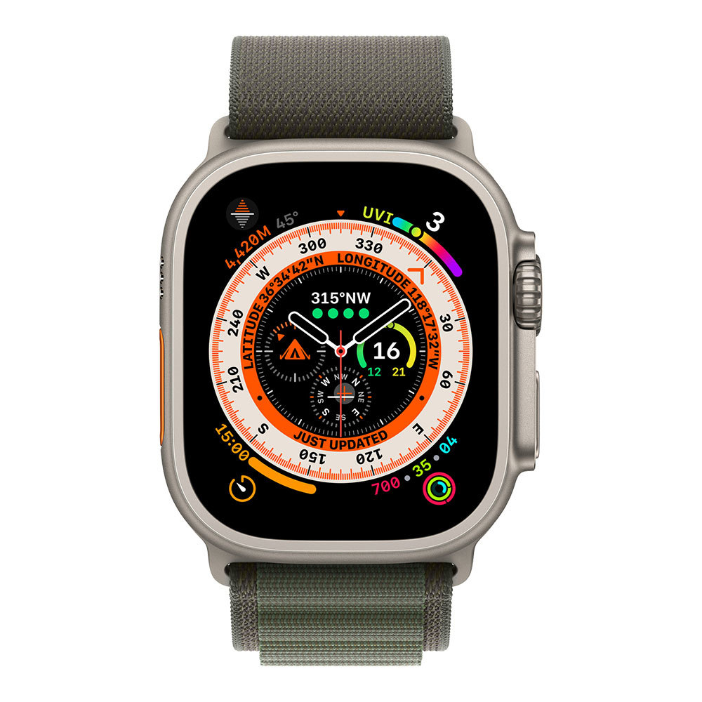 Apple Watch Ultra with Green Alpine Loop S