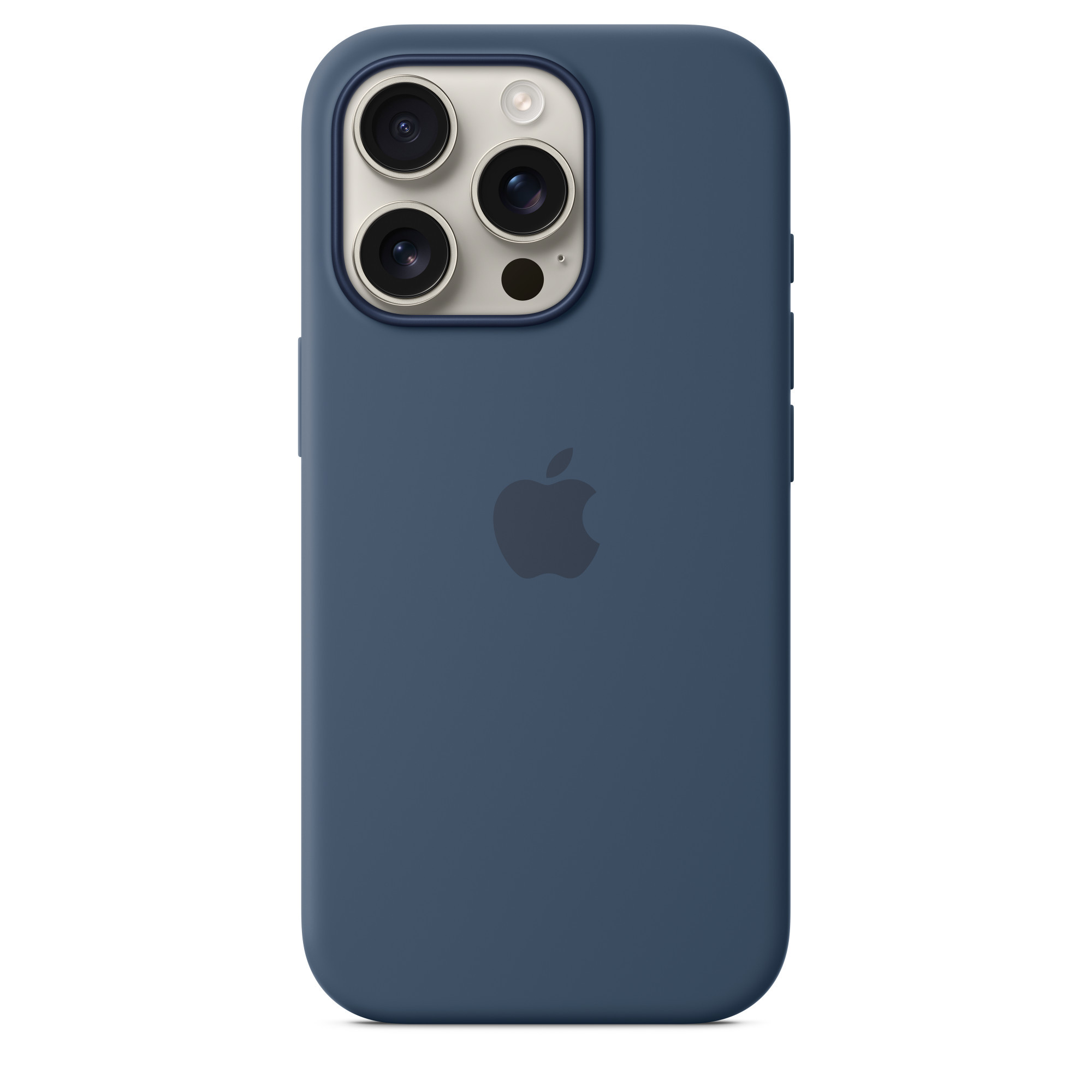 Силиконовый чехол для iPhone 16 Pro Синий