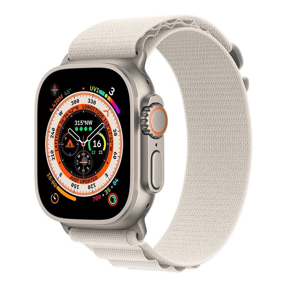 Apple Watch Ultra with Starlight Alpine Loop S