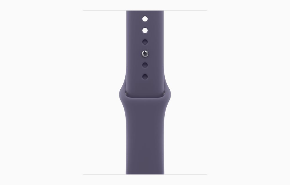 Apple Watch Series 11 GPS 42mm Silver Aluminum Case with Purple Fog Sport Band S/M