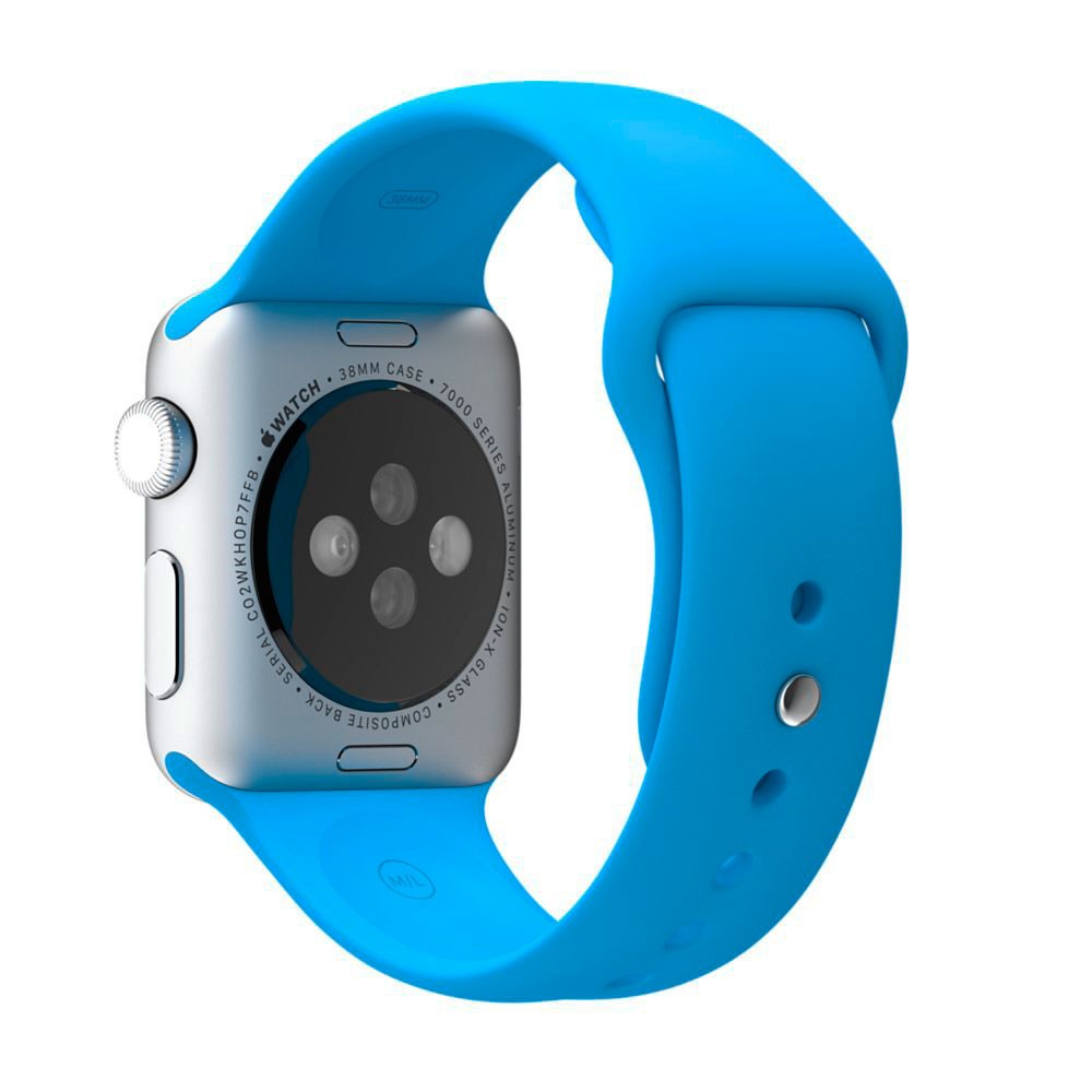 Силиконовый ремешок для Apple Watch 42 mm, цвет голубой