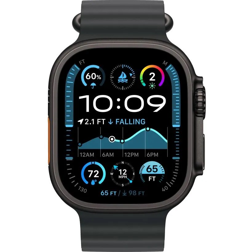 Apple Watch Ultra 2 Black Titanium with Ocean Band Black