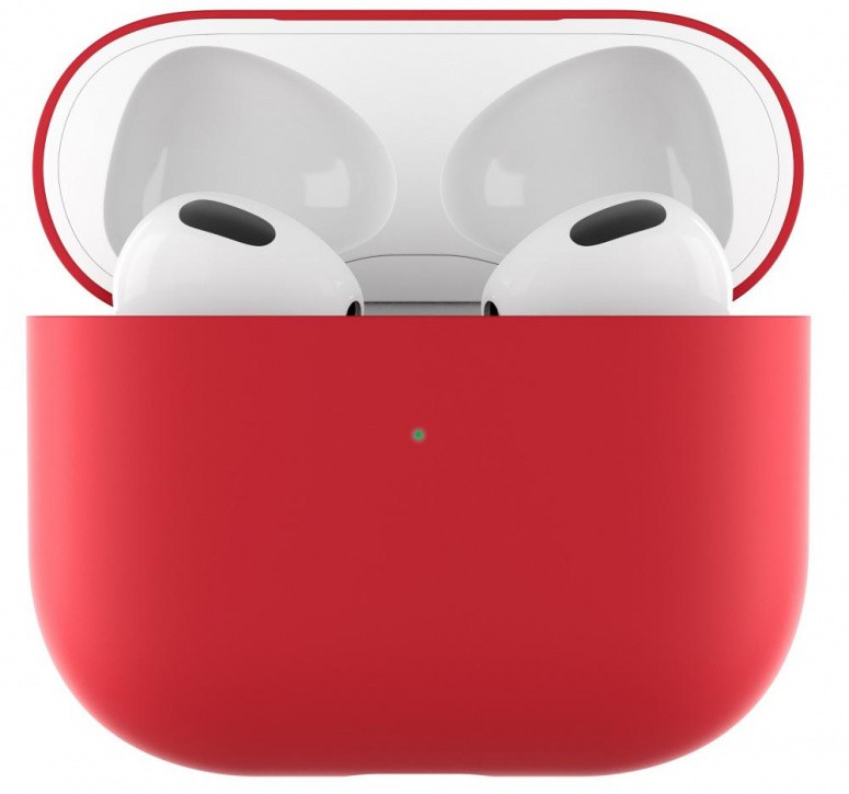 Силиконовый чехол класса Premium для AirPods 3 Deppa (красный)