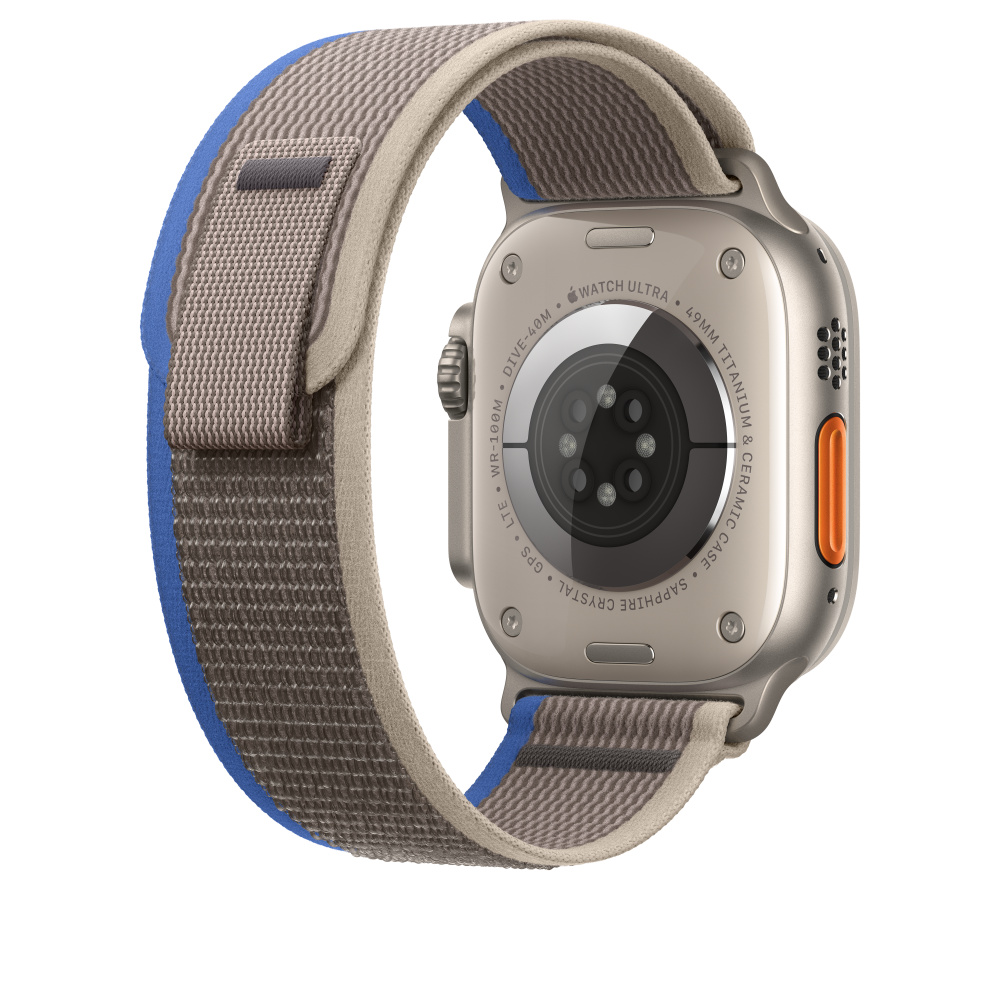 Ремешок для Apple Watch Ultra Trail Loop 49mm Blue/Gray - M/L серо-голубой