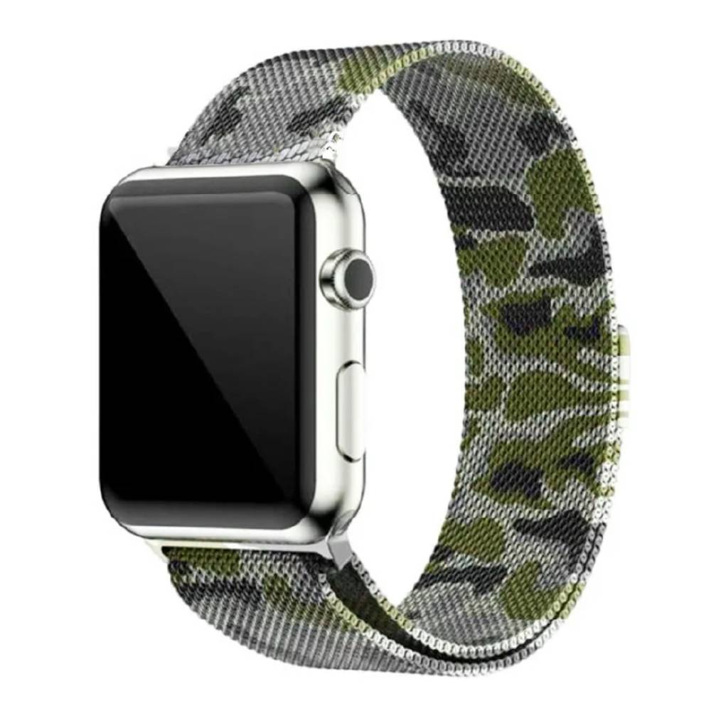 Ремешок для Apple Watch 42 mm Milanese Loop, цвет камуфляж