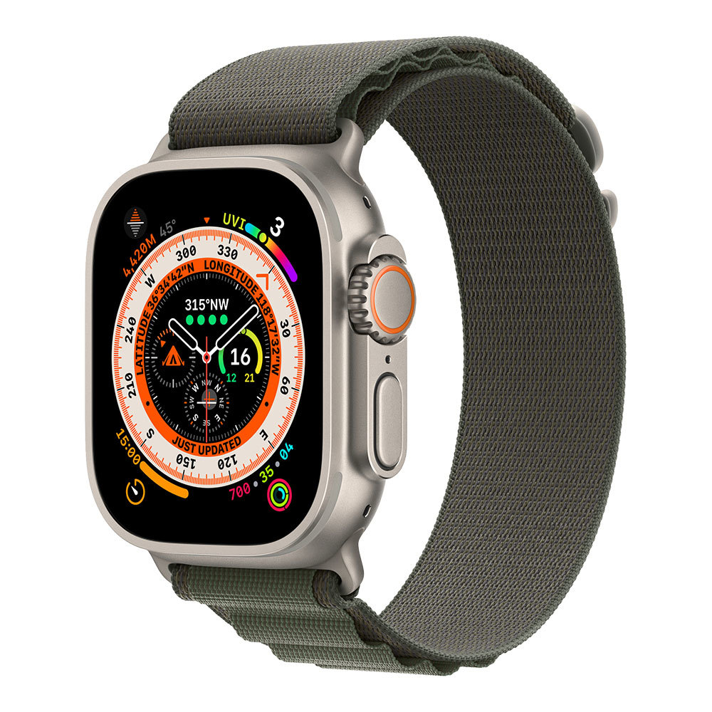 Apple Watch Ultra with Green Alpine Loop S