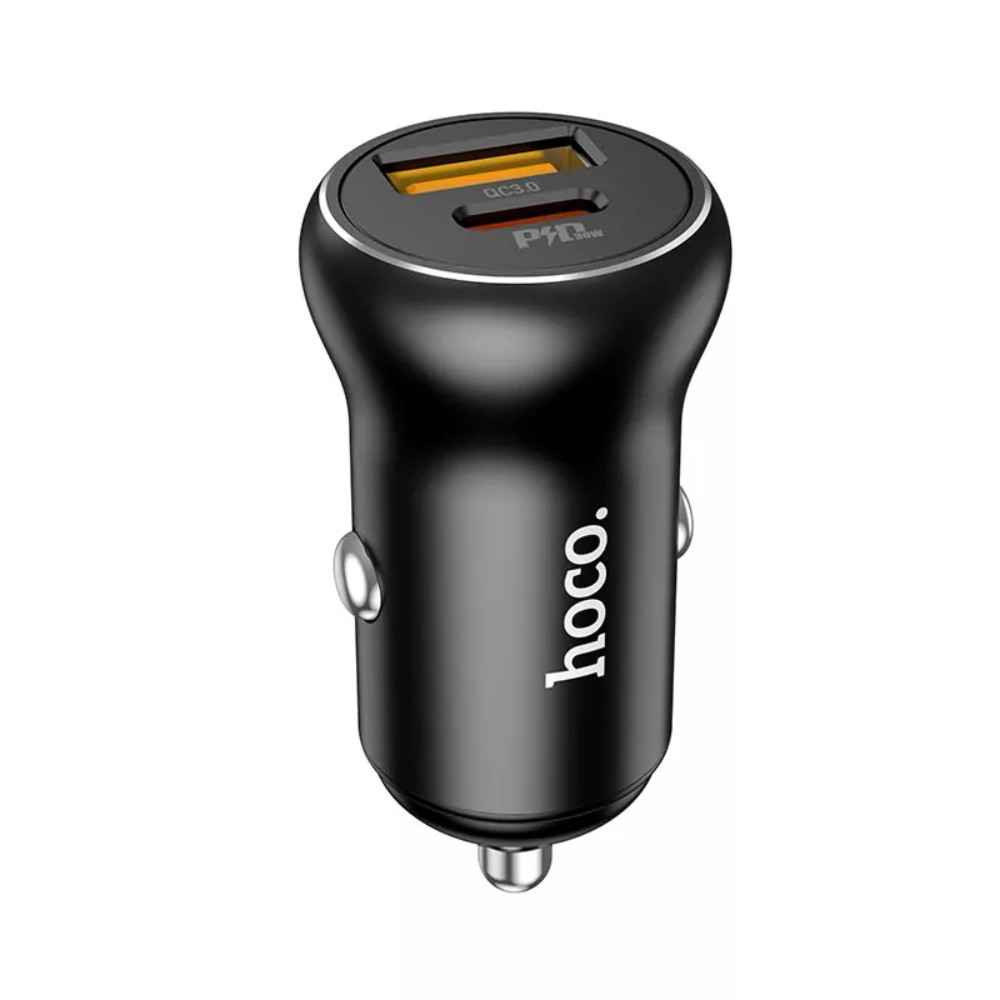 Автомобильное ЗУ hoco NZ5 Smooth road PD30W+QC3.0 car charger