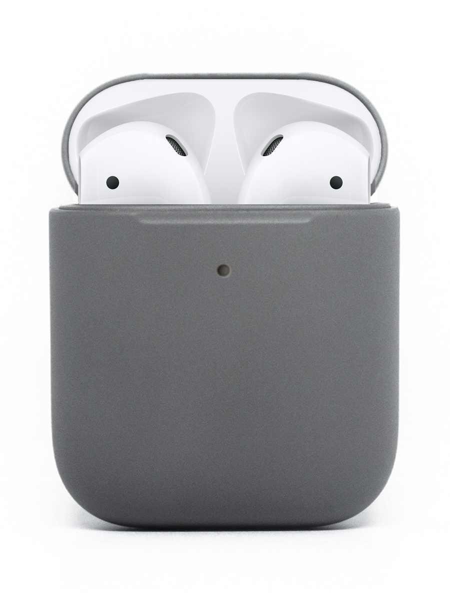Чехол для наушников Apple AirPods/AirPods 2, темный серый