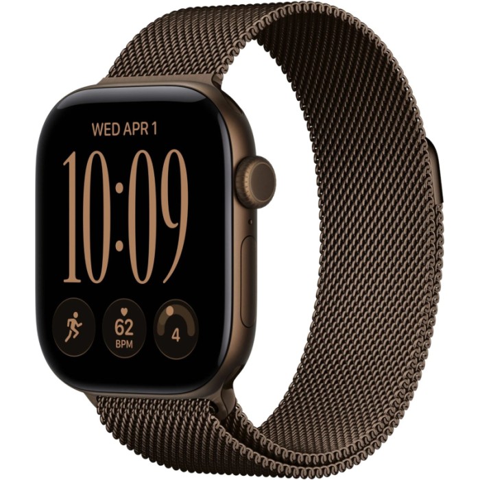 Apple Watch Series 12 GPS 42mm Dark Bronze Aluminum Case with Dark Bronze Milanese Loop S/M