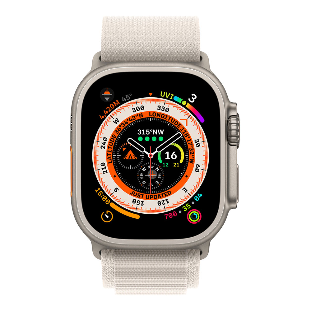 Apple Watch Ultra with Starlight Alpine Loop S