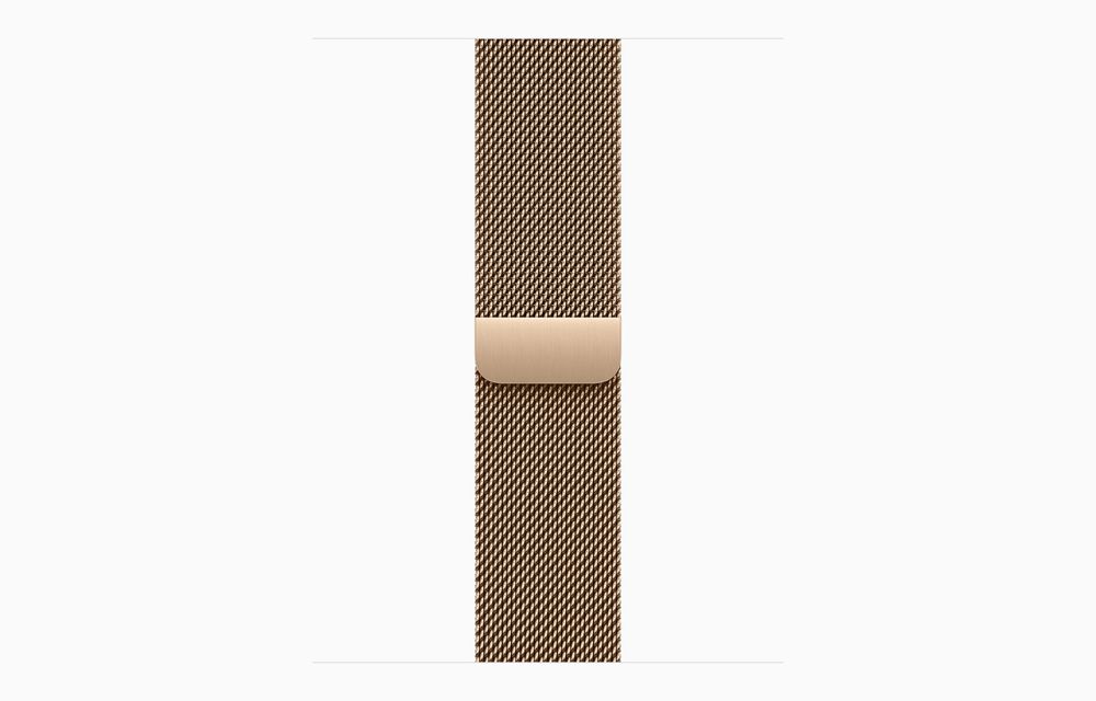 Apple Watch Series 11 GPS 42mm Gold Titanium Case with Gold Milanese Loop