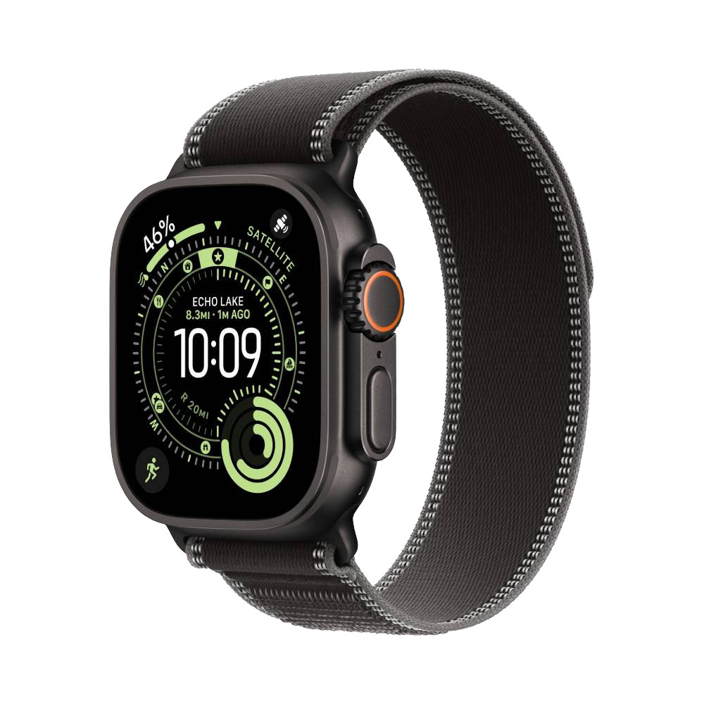 Apple Watch Ultra 3 Black Titanium Case with Trail Loop Black/Charcoal S/M