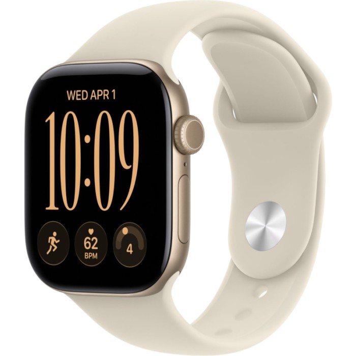 Apple Watch Series 12 GPS 42mm Light Gold Aluminum Case with Sand Sport Band S/M