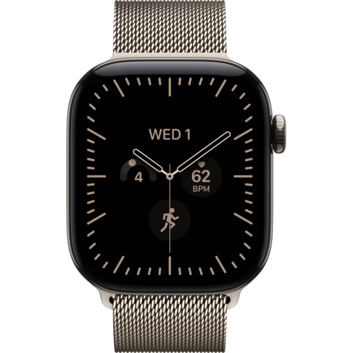 Apple Watch Series 12 GPS 42mm Natural Titanium Case with Natural Milanese Loop S/M