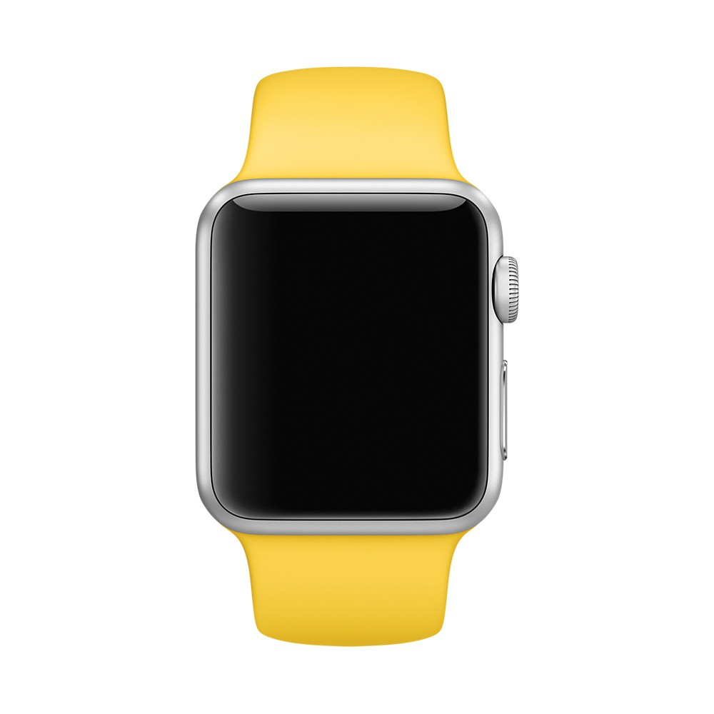 Силиконовый ремешок для Apple Watch 42 mm, цвет желтый