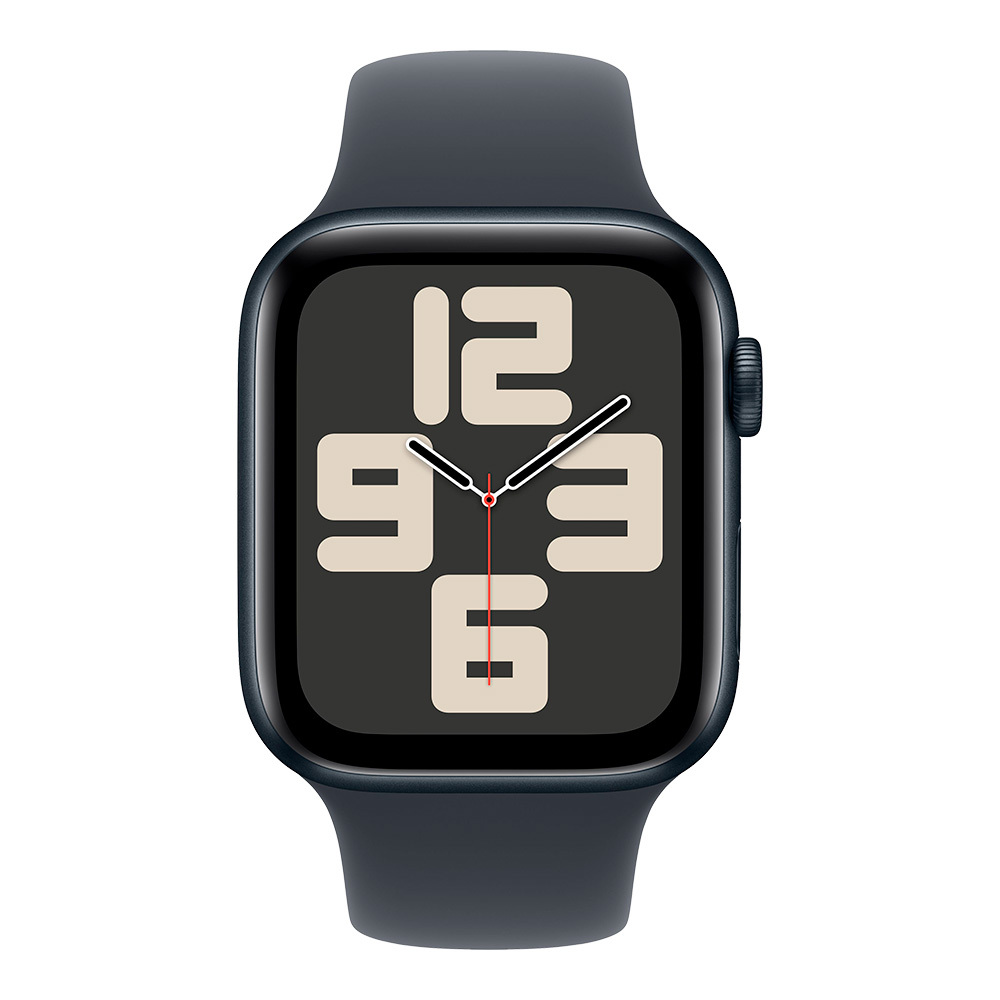 Apple Watch SE 2024 GPS 44mm Midnight Aluminum Case with Midnight Sport Band M/L