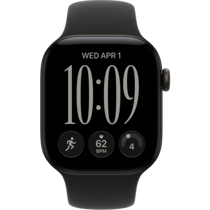 Apple Watch Series 12 GPS 42mm Black Aluminum Case with Black Sport Band S/M