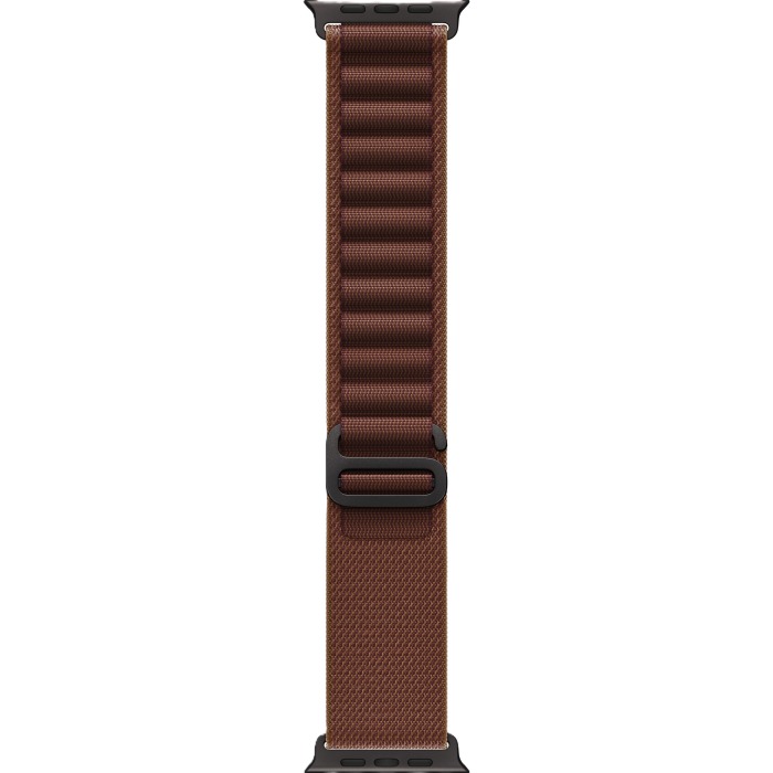 Apple Watch Ultra 4 Black Titanium Case with Burgundy Alpine Loop S