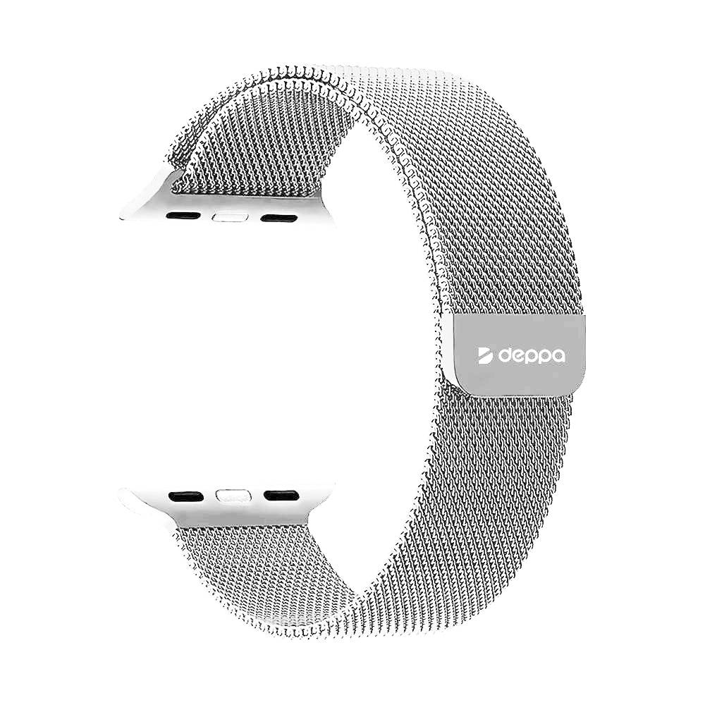 Ремешок Deppa Band Mesh для Apple Watch 42/44 mm, серебристый
