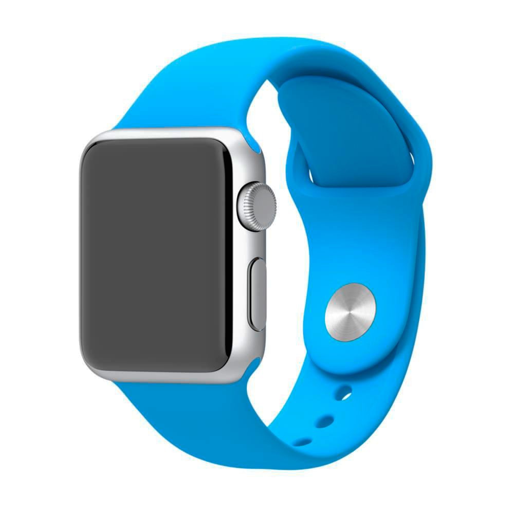 Силиконовый ремешок для Apple Watch 42 mm, цвет голубой