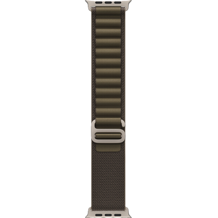 Apple Watch Ultra 4 Natural Titanium Case with Dark Olive Alpine Loop S