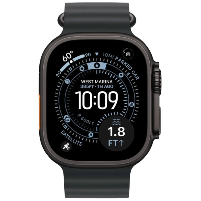 Apple Watch Ultra 3 Black Titanium Case with Ocean Band Black