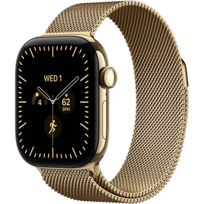 Apple Watch Series 12 GPS 42mm Radiant Gold Titanium Case with Radiant Gold Milanese Loop S/M