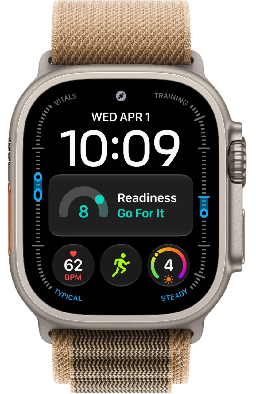 Apple Watch Ultra 4 Natural Titanium Case with Desert Alpine Loop S