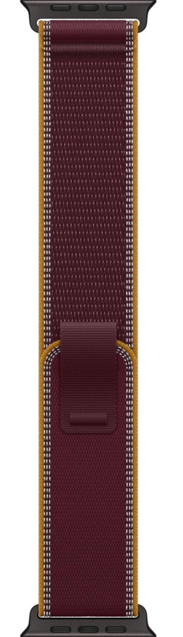 Apple Watch Ultra 4 Black Titanium Case with Burgundy Trail Loop S/M