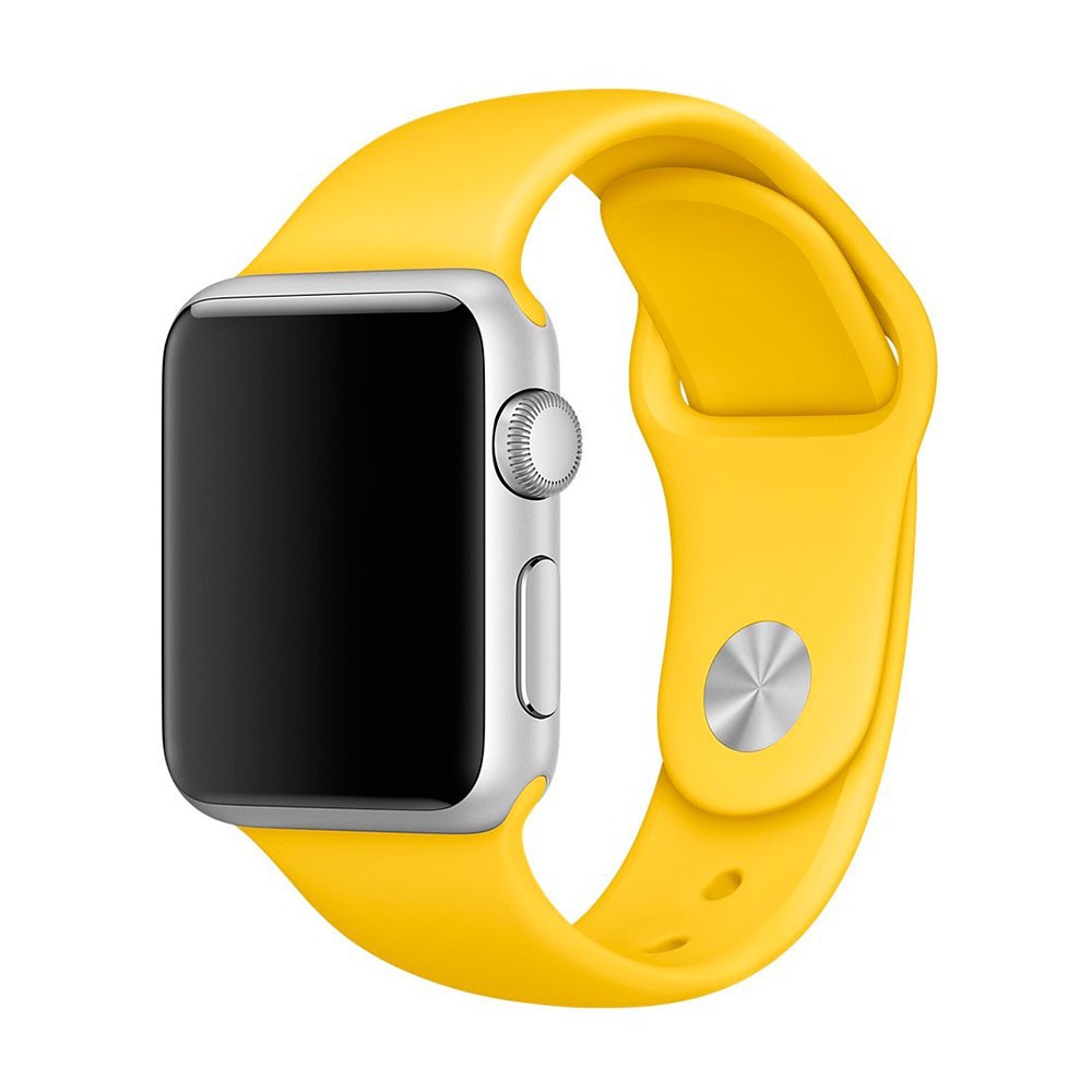Силиконовый ремешок для Apple Watch 42 mm, цвет желтый