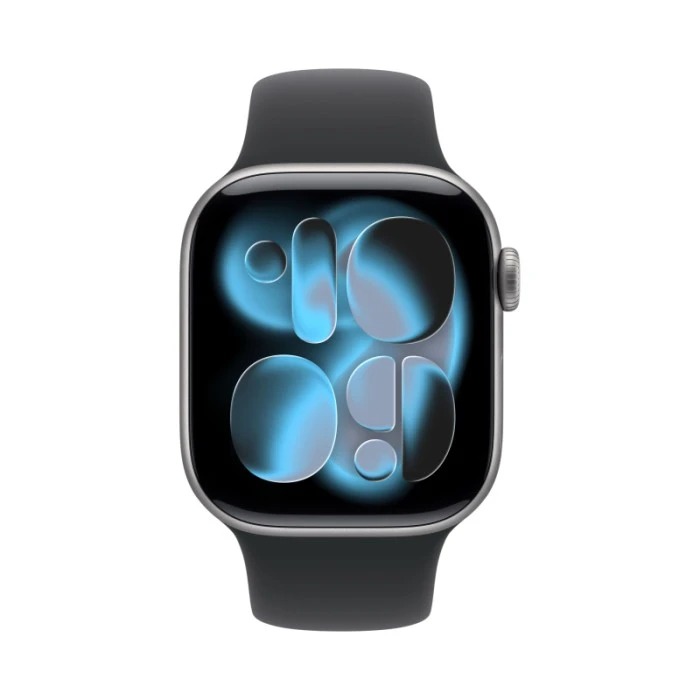 Apple Watch Series 11 GPS 42mm Space Gray Aluminum Case with Black Sport Band M/L