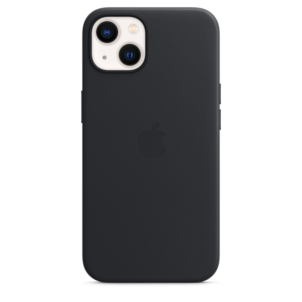 Кожаный чехол для iPhone 13, цвет «тёмная ночь»