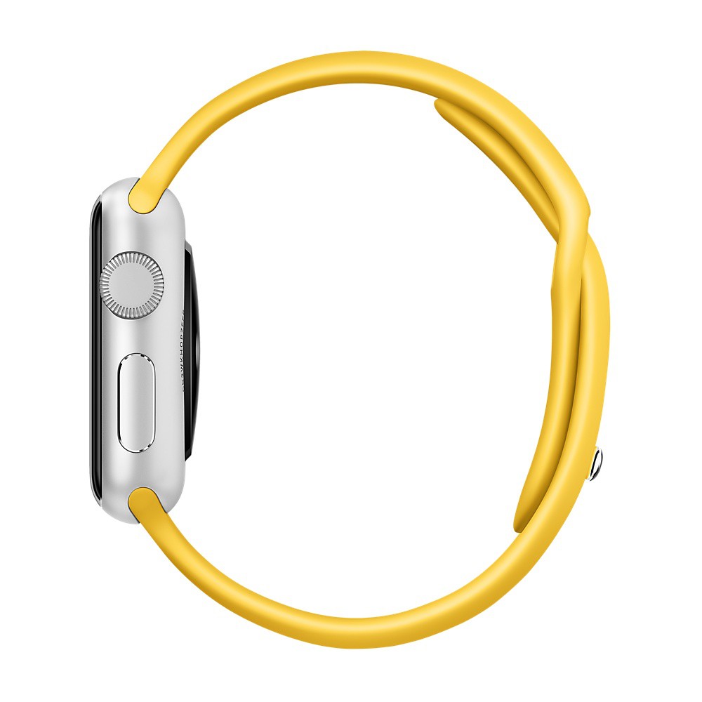 Силиконовый ремешок для Apple Watch 42 mm, цвет желтый