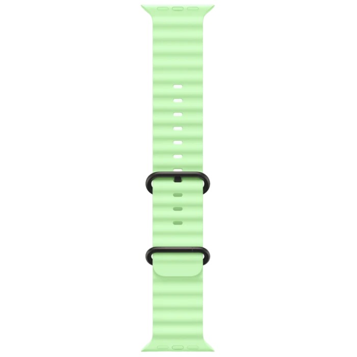 Apple Watch Ultra 3 Black Titanium Case with Ocean Band Neon Green