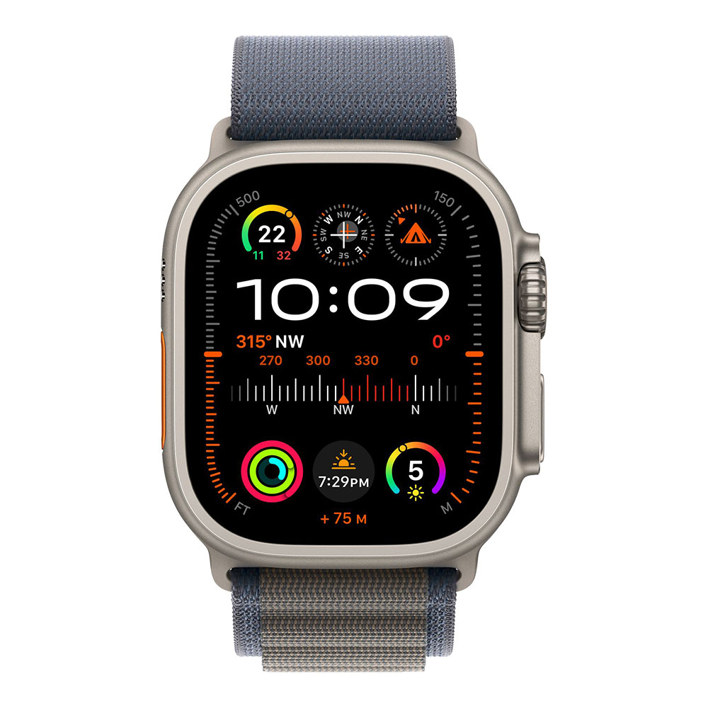 Apple Watch Ultra 2 with Blue Alpine Loop M