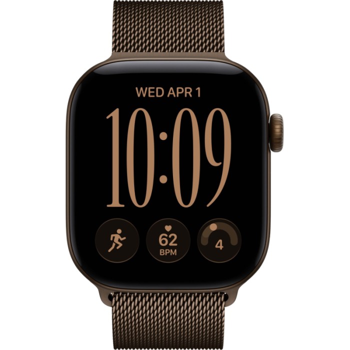 Apple Watch Series 12 GPS 42mm Dark Bronze Aluminum Case with Dark Bronze Milanese Loop S/M