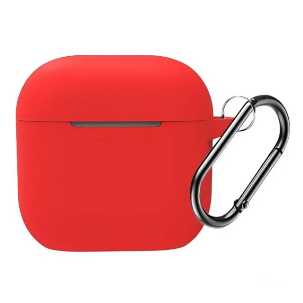 Силиконовый чехол c карабином для AirPods 4 Красный