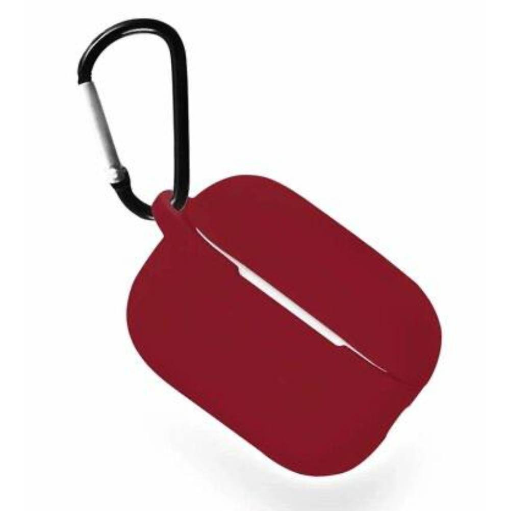 Силиконовый чехол c карабином для AirPods 4 Бордовый