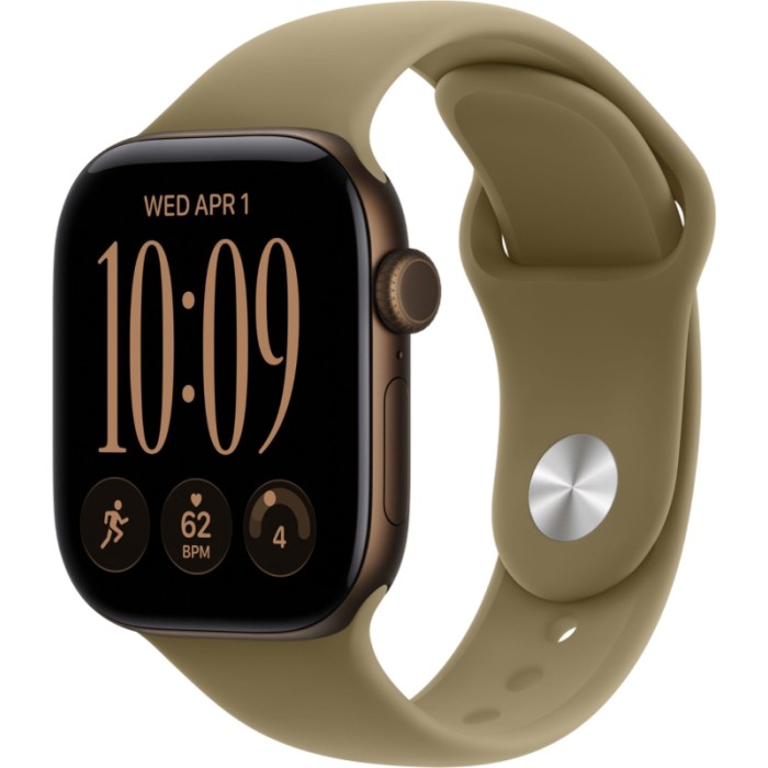 Apple Watch Series 12 GPS 42mm Dark Bronze Aluminum Case with Olive Sport Band S/M
