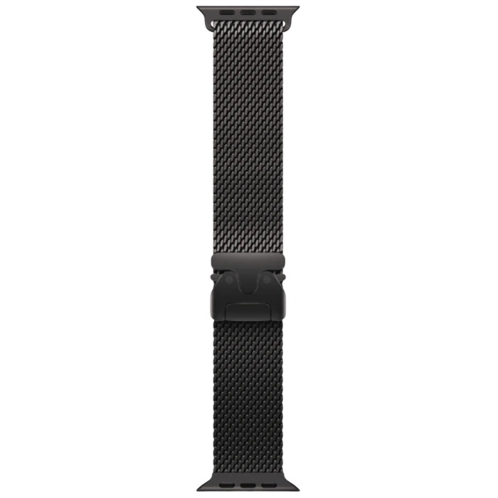 Apple Watch Ultra 3 Black Titanium Case with Titanium Milanese Loop Black S