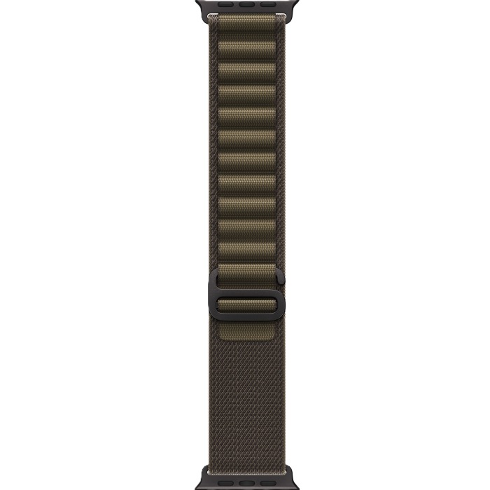 Apple Watch Ultra 4 Black Titanium Case with Dark Olive Alpine Loop S