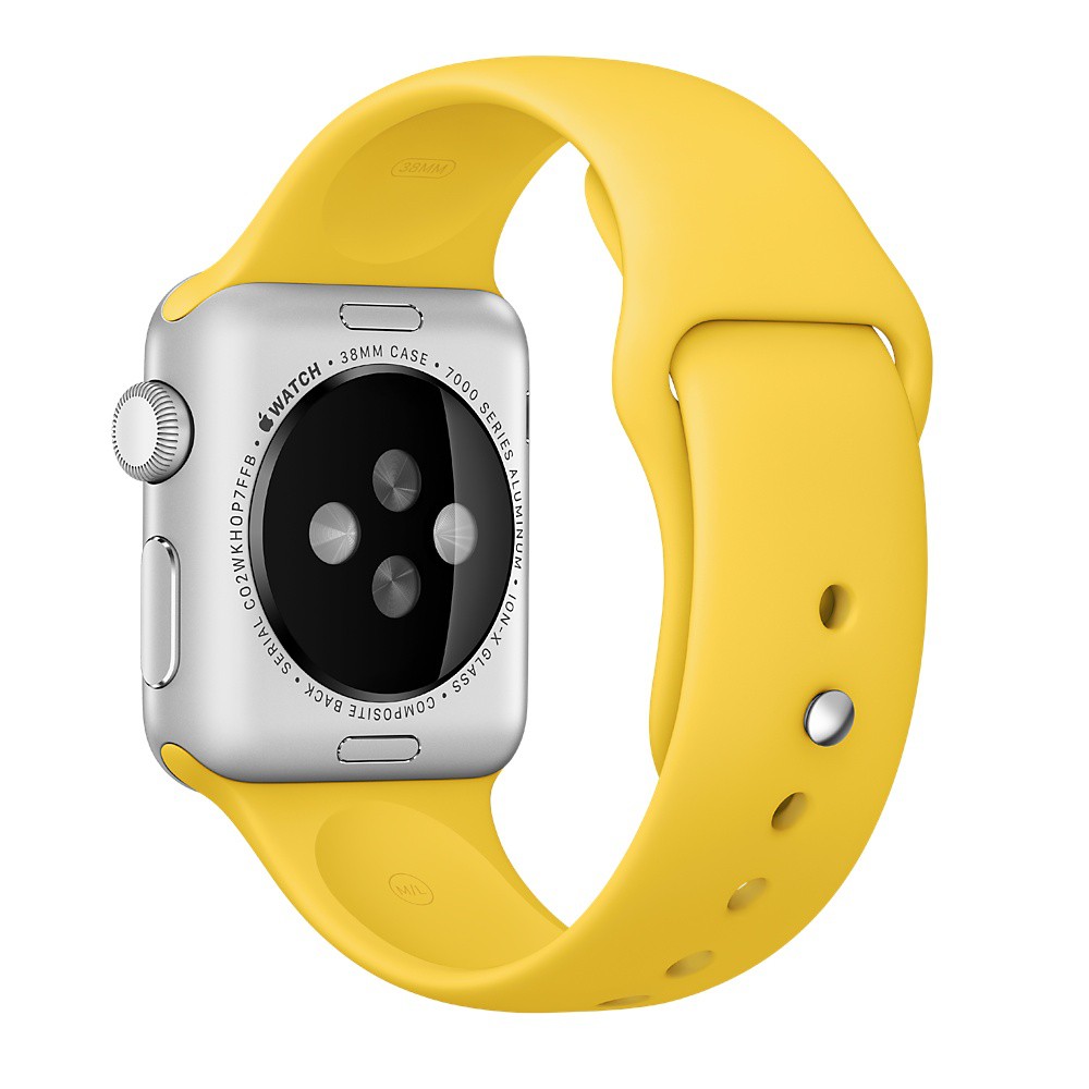 Силиконовый ремешок для Apple Watch 42 mm, цвет желтый